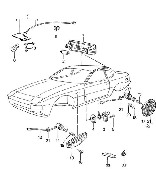 Diagram 905-015 Porsche Cayman 987C / 981C (2005-2016) Équipement électrique