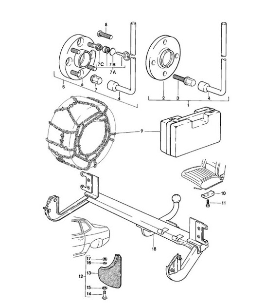 Diagram 002-000 Porsche 996 GT3 RS 2003-04 Zubehör und andere 