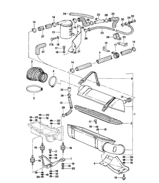 Diagram 106-005 Porsche 968 (1992-1995) Moteur