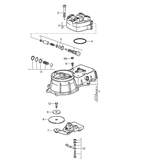 Diagram 107-005 Porsche 992.1 Carrera 4S / GTS 3.0L 2019-24 Motore