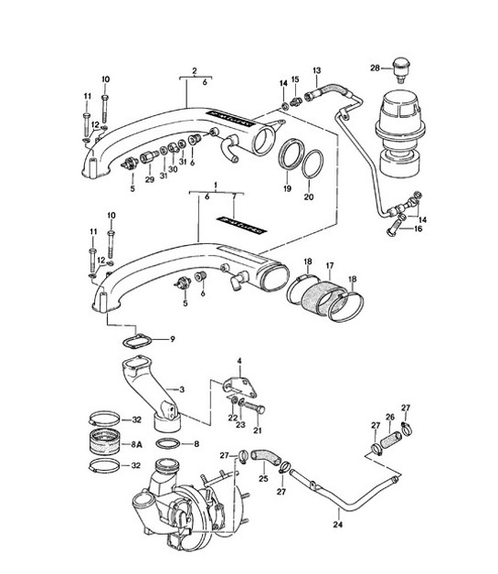 Diagram 107-030 Porsche Macan (95B) MK1 (2014-2018) Motor