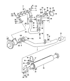 Impianto di scarico / Marmitta anteriore 924 TURBO/GT 1980 - 1985