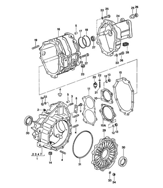 Diagram 302-005 Porsche 991.1 Carrera C4S / GTS 3.8L (400/430 Bhp) 2012-16 Übertragung