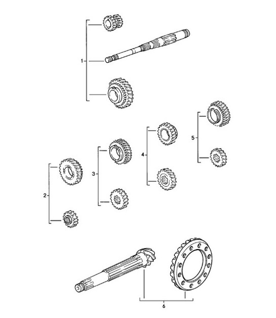 Diagram 303-010 Porsche 911 & 912 (1965-1989) Transmission