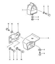 变速箱悬架 - 手动变速箱 - 924 1980 - 1985