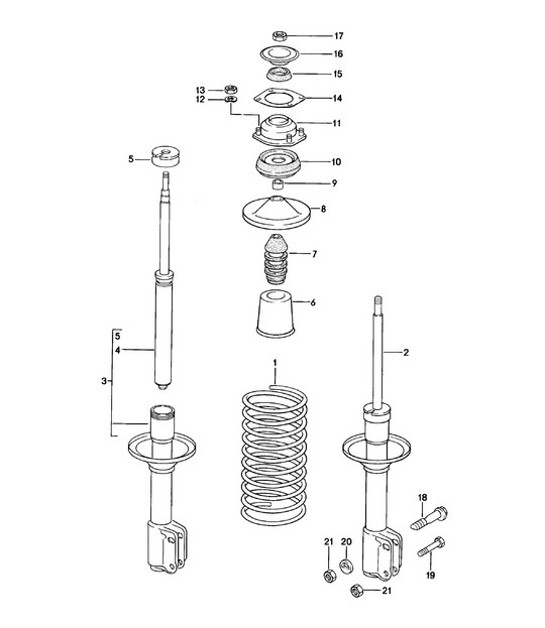 Diagram 402-000 Porsche Cayman S 718 2.5L Manual (350 Bhp) Vorderachse, Lenkung 
