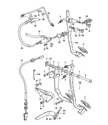 Bremse / Kupplung / Pedale - Linkslenker (RHD) - 924 1980 - 1985