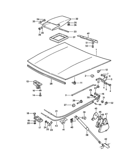 Diagram 803-000 Porsche 911 1984-1986 3.2L Carrozzeria