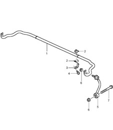 Hinterer Stabilisator (PR:0BB) Cayenne 9PA (955) 2003-06
