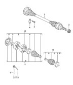 Rear Axle Cayenne 9PA (955) 2003-2006