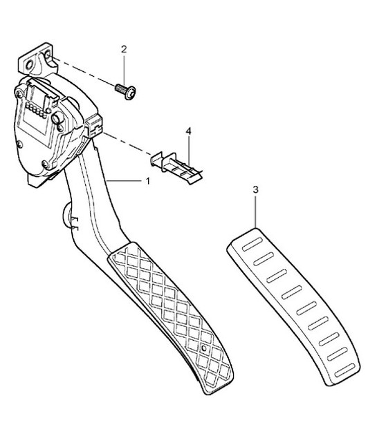 Diagram 702-10 Porsche 356B 1959-63 Handhebelsystem, Pedalgruppe 