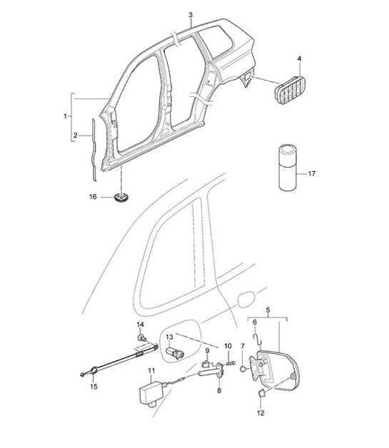 Diagram 801-55 Porsche Cayenne 9YA.2 (E3 II) 2023>> 