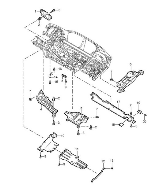 Diagram 801-70 Porsche 997 MK1 GT3 / GT3 RS 2007-09 Body