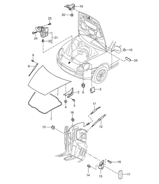 Diagram 803-00 Porsche Macan (95B) MK1 (2014-2018)  车身