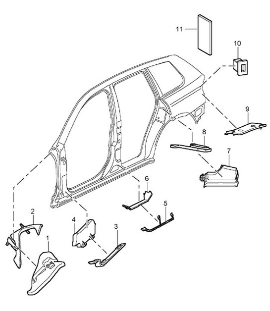 Diagram 807-60 Porsche 997 MK1 GT3 / GT3 RS 2007-09 Body