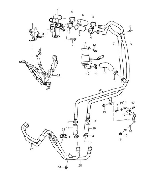 Diagram 813-23 Porsche Boxster S 718 2.5L Manual (350 Bhp) 05/2017>> Carrozzeria