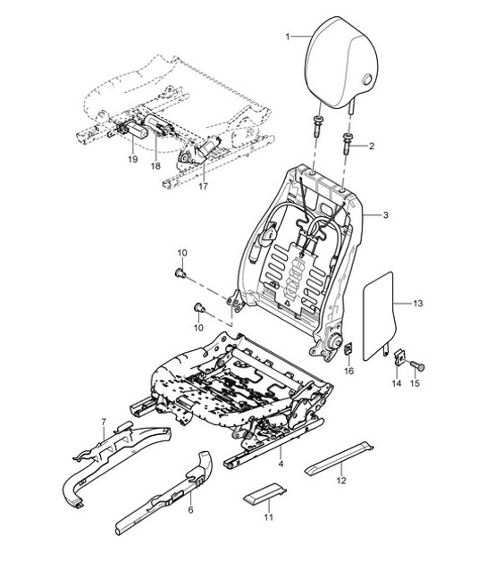 Diagram 817-20 Porsche 996 (911) (1997-2005) Carrosserie