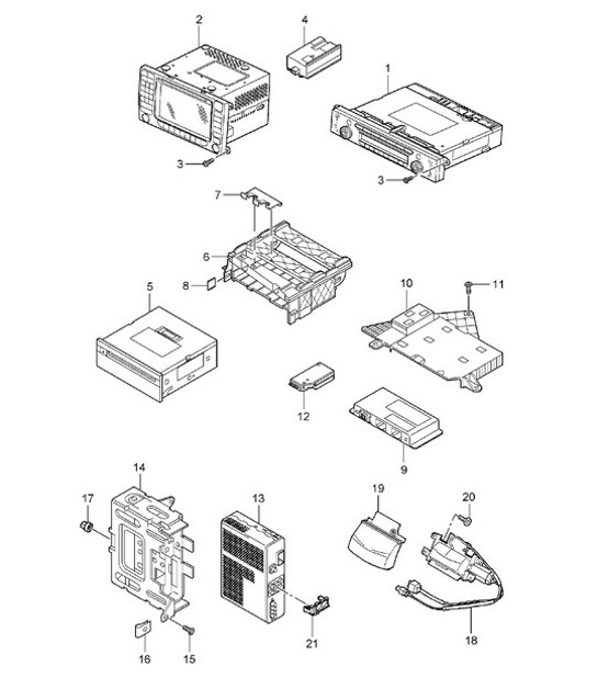 Diagram 911-00 Porsche Macan (95B) MK1 (2014-2018) Electrical equipment