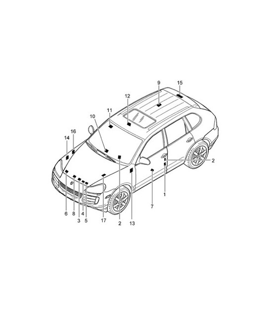 Diagram 001-005 Porsche Macan (95B) MK1 (2014-2018) Accessories & others 