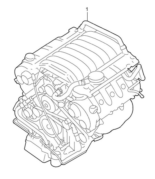 Diagram 101-000 Porsche Cayenne 9PA1 (957) 2007-2010 Engine