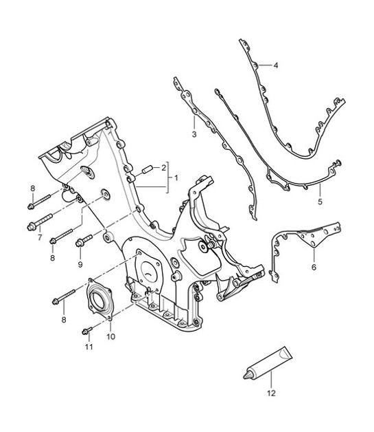 Diagram 101-060 Porsche Boxster 718 (982) 2017>> 引擎