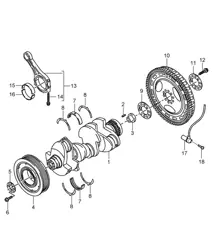 Biella albero motore (Modello: 059D) Cayenne 9PA1 (957) 3.0L Diesel 2007-10