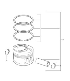 Pistone/fasce elastiche (modello: 5501) Cayenne 9PA1 (957) 3.6L 2007-10