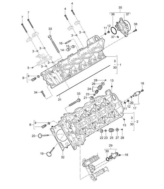 Diagram 103-000 Porsche Cayman 718C (982C) 2017>> 引擎