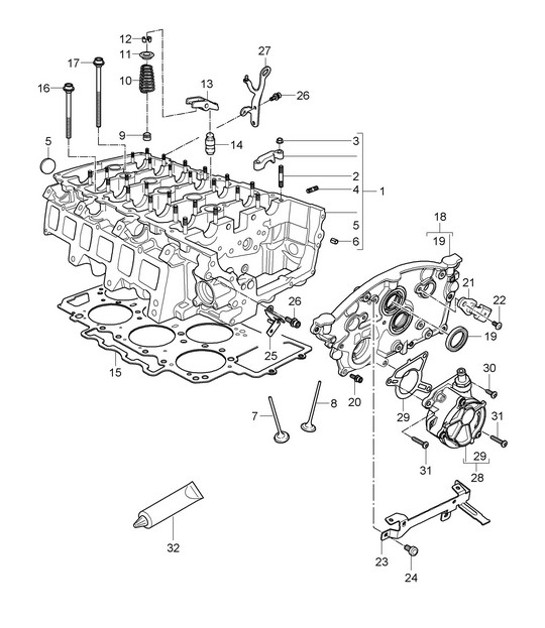 Diagram 103-002 Porsche Macan (95B) MK1 (2014-2018) Motor