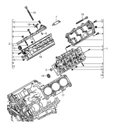 Testata (Modello: 059D) Cayenne 9PA1 (957) 3.0L Diesel 2007-10
