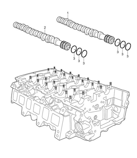 Diagram 103-012 Porsche Cayenne 9PA1 (957) 2007-2010 Motor