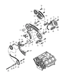 Klepbediening (model: 059D) Cayenne 9PA1 (957) 3,0 liter diesel 2007-10