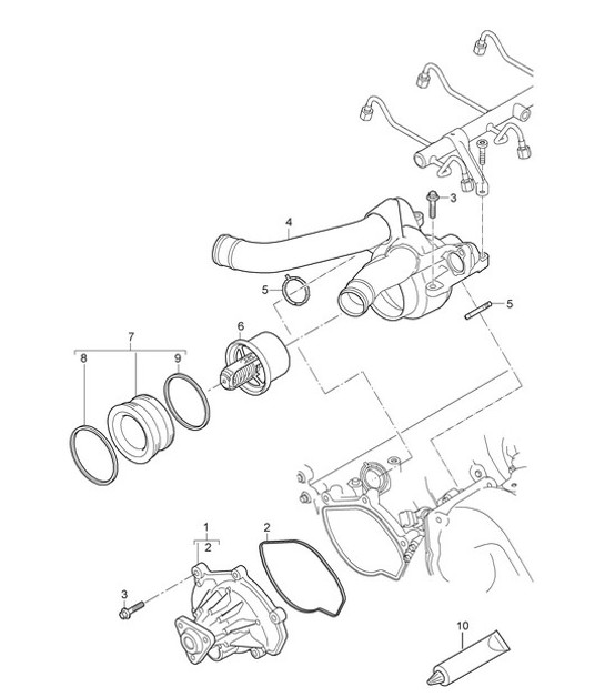 Diagram 105-000 Porsche Cayman 718C (982C) 2017>> 引擎