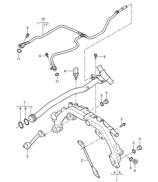 Diagram 105-010 Porsche Macan (95B) MK1 (2014-2018) Motor