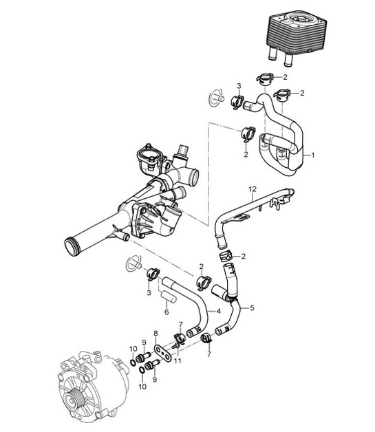 Diagram 105-020 Porsche Boxster 718 (982) 2017>> Motor