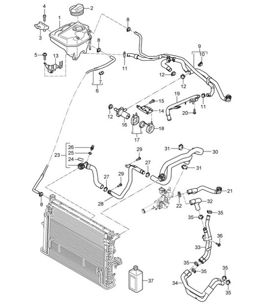 Diagram 105-035 Porsche Macan (95B) MK1 (2014-2018) Moteur