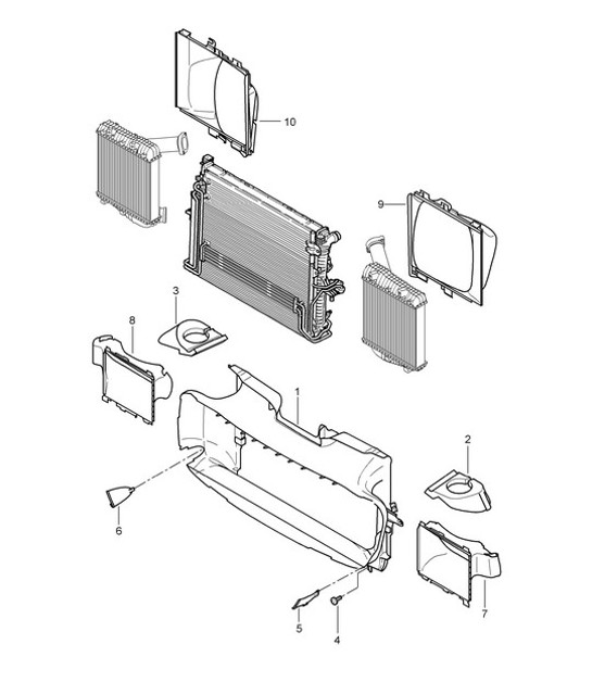 Diagram 105-050 Porsche Cayenne 9PA1 (957) 2007-2010 Engine