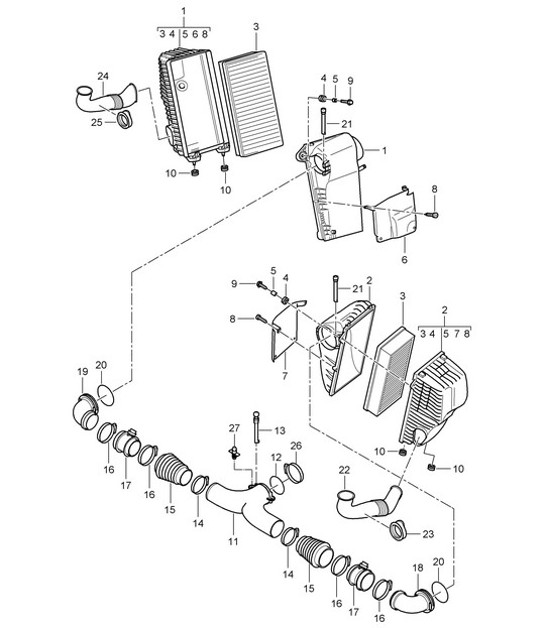 Diagram 106-000 Porsche 911 & 912 (1965-1989) 引擎