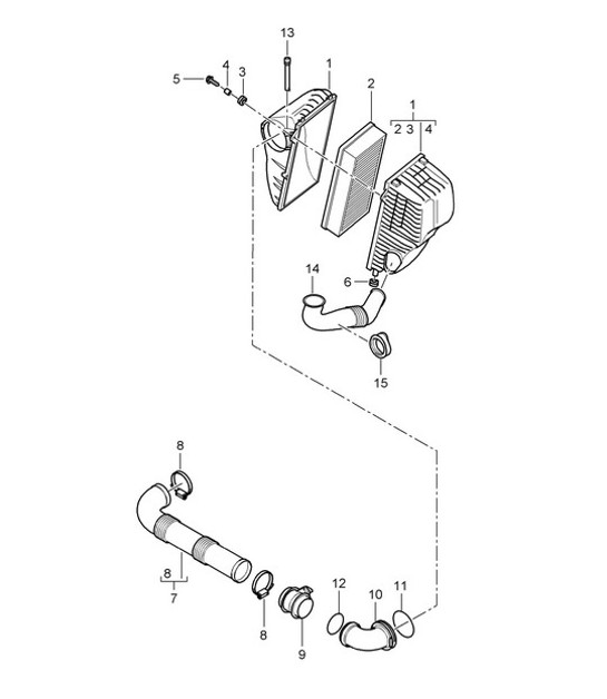 Diagram 106-010 Porsche 356B 1959-63 Motor