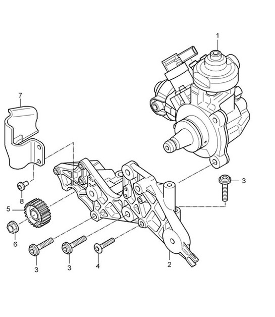 Diagram 107-009 Porsche Cayenne 9PA (955) 2003-2006 Engine