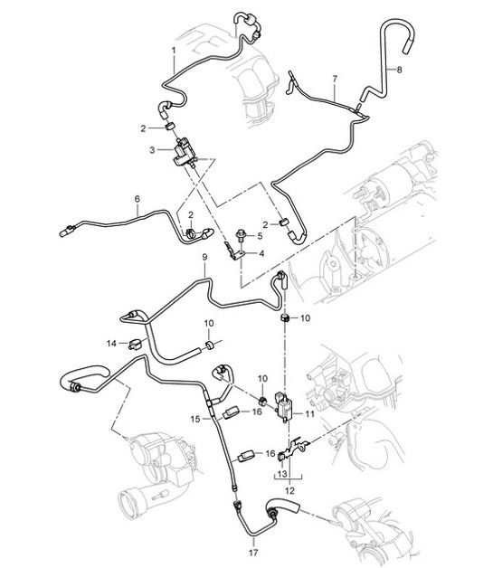 Diagram 107-030 Porsche Boxster 718 (982) 2017>> Engine