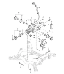 Rear axle differential / Ready for installation / with: limited slip differential / Electric (PR:1Y1) Cayenne 9PA1 (957) 2007-10