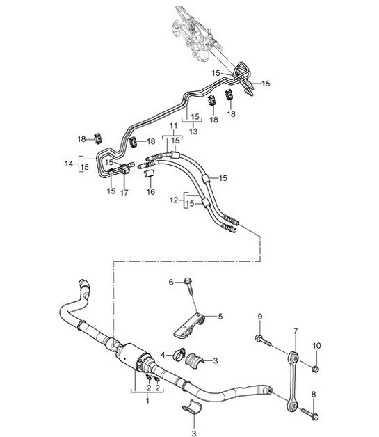 Diagram 402-006 Porsche Macan (95B) MK1 (2014-2018) Vorderachse, Lenkung 