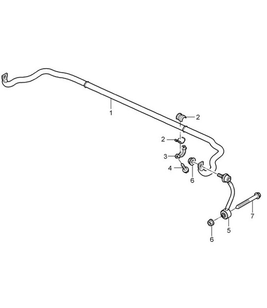 Diagram 501-003 Porsche Cayenne 9PA (955) 2003-2006 Hinterachse