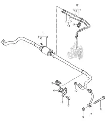 Stabilisatorstang / Slang (PR:0AW) Cayenne 9PA1 (957) 2007-10