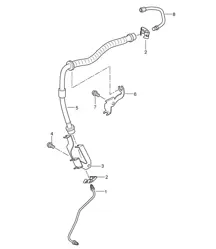 制动管路 / 前桥 Cayenne 9PA1 (957) 2007-10