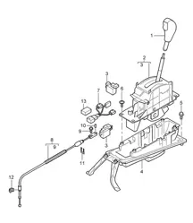 Selector lever / Tiptronic (PR:G0R, Tiprtonic S) Cayenne 9PA1 (957) 2007-10