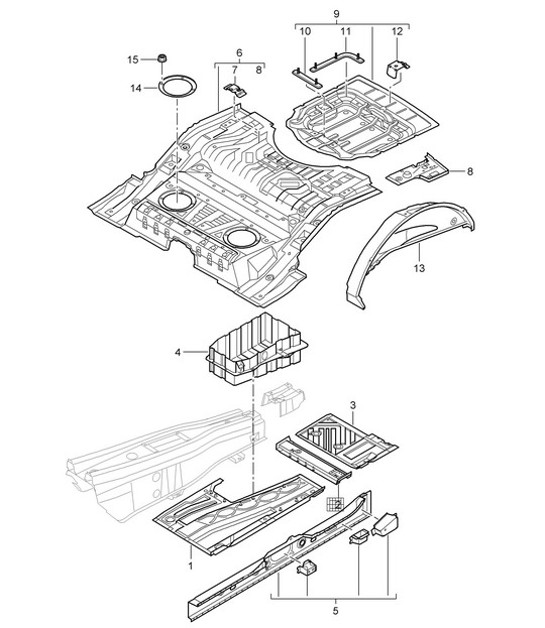 Diagram 801-020 Porsche 991 (911) MK1 2012-2016 Body