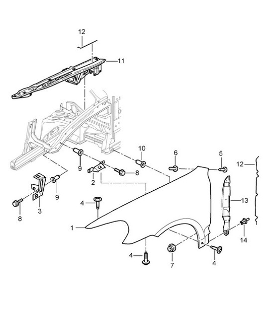 Diagram 801-040 Porsche 9J1.1 Taycan 2020-24 