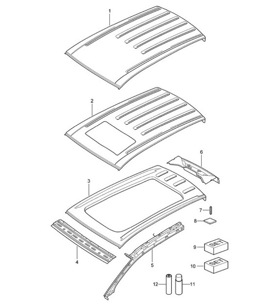 Diagram 801-045 Porsche Cayenne 9PA1 (957) 2007-2010 Carrozzeria
